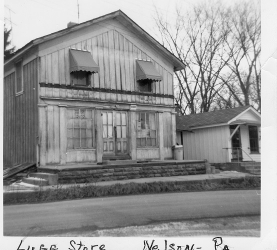 circa 1870 photo of A. W. Lugg Store, Nelson, PA